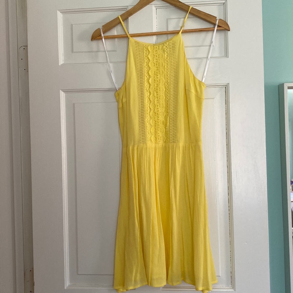 Lulus mini dress yellow xs
